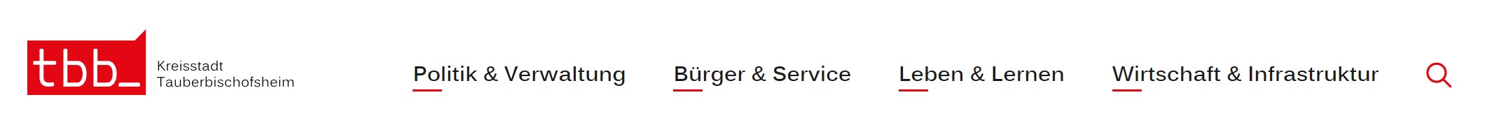 Infos Kopfbereich Screenshot des Kopfbereichs auf www.tauberbischofsheim.de